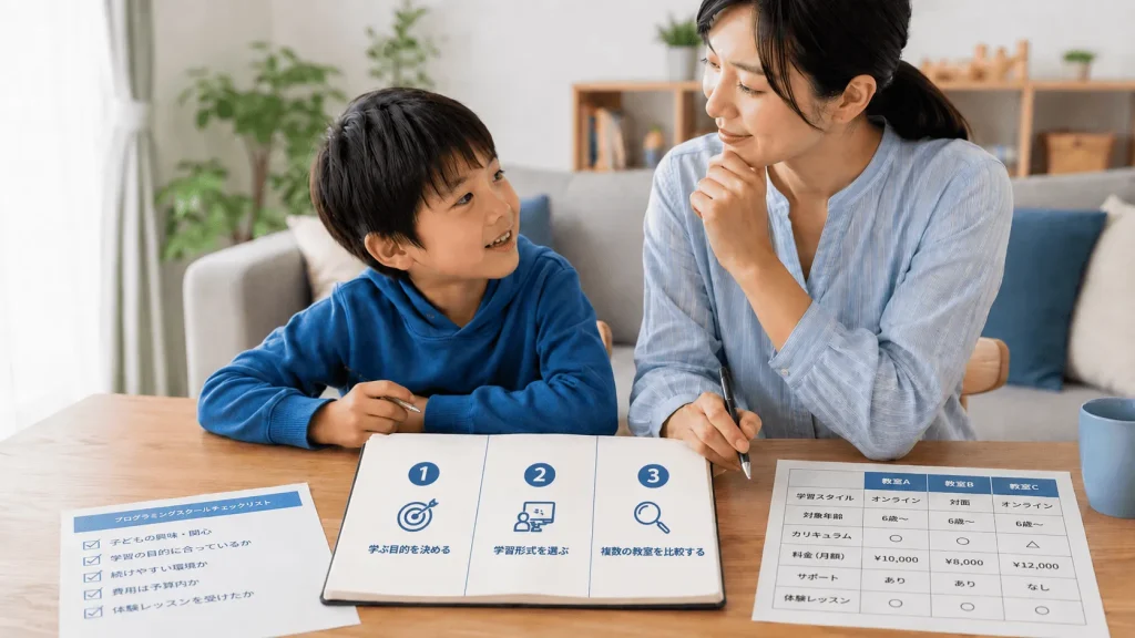 教室の選び方3ステップ