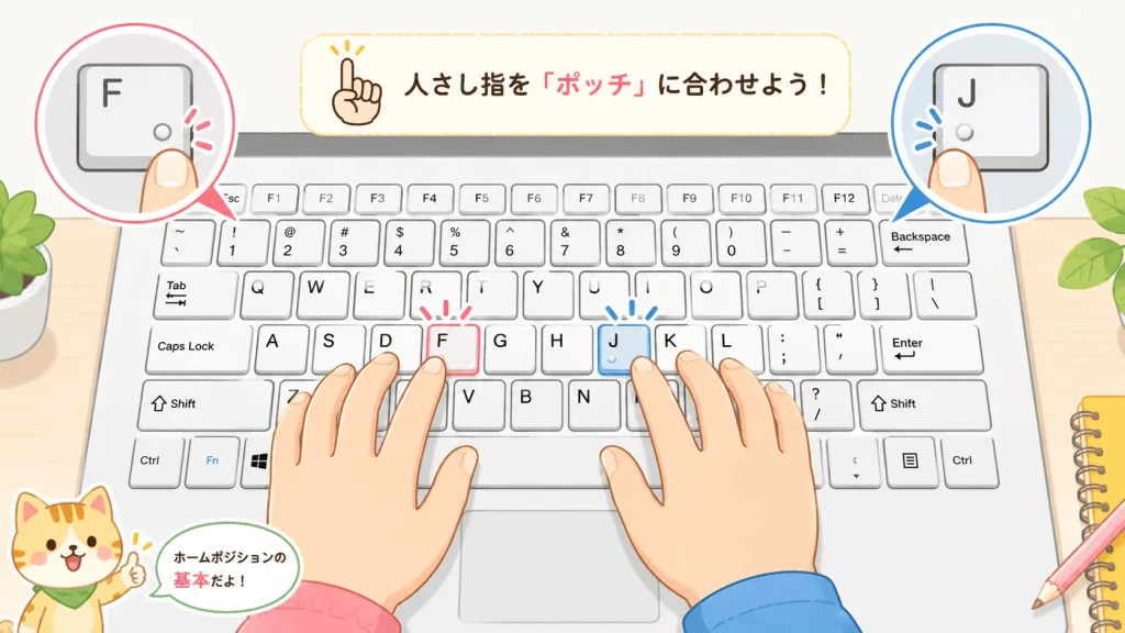 ホームポジションJとF