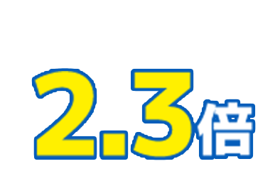 開講半年後の生徒数2.3倍